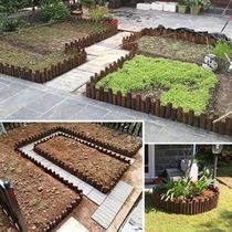 Vegetable field retaining fence garden baffle landscape small wooden pile courtyard green planting partition small fence anti-corrosion fence Outdoor