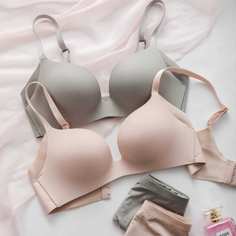 Dianfen one-piece, unscarred underwear for women's thin chest of small breasts without steel ring to collect auxiliary milk and anti-sagging underwear suit