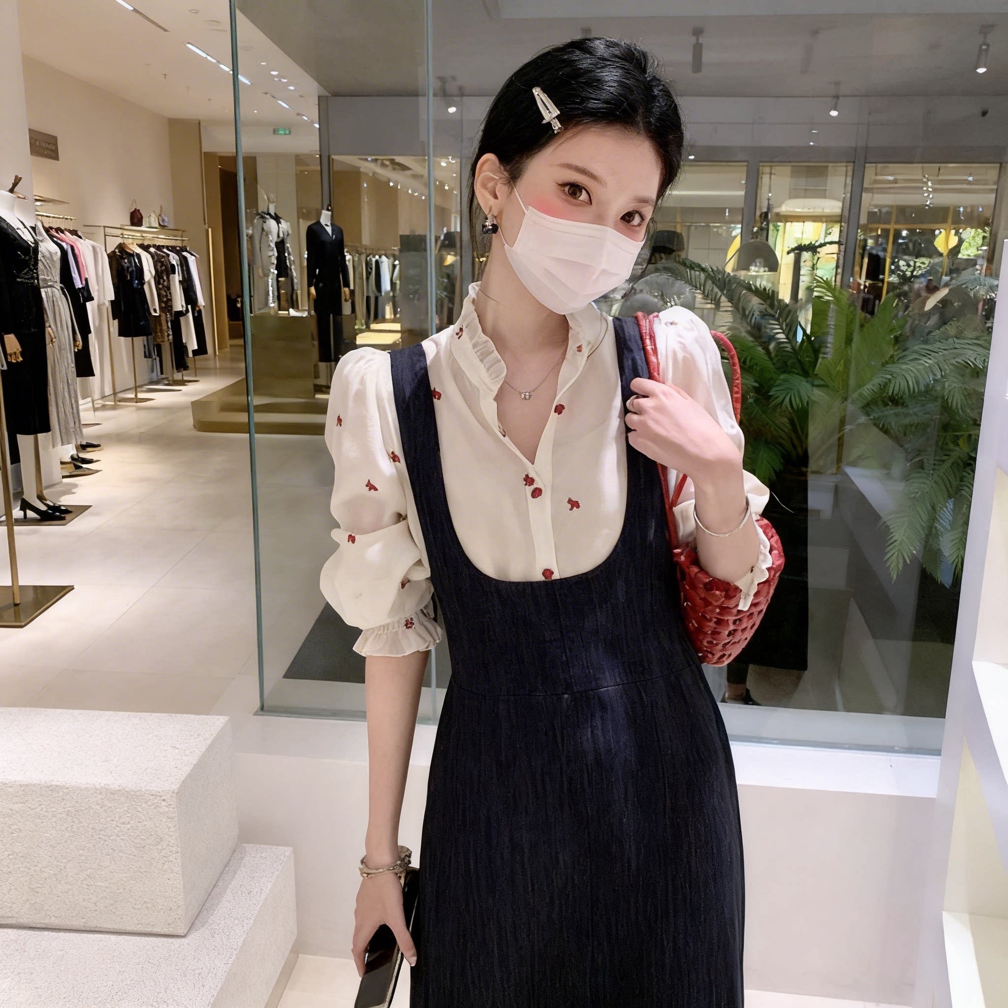 十三行晚风予你早春韩系复古时尚百搭宽松无袖休闲背带裙女裙子-淘宝网