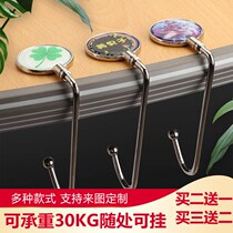 Desk adhesive hook side schoolbag adhesive hook table side desktop adhesive hook cute desk adhesive hook student Artifact Bag