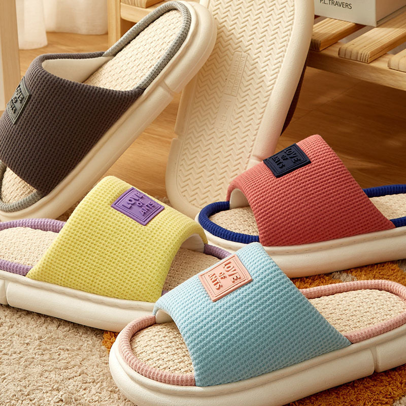 Porcelain Xiaoheng Department Store Merchants Line Candy Color Summer Linen Slippers