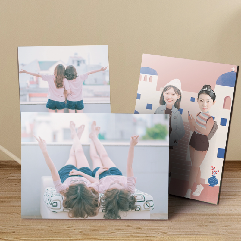 Diy custom photo sets creative 7 inch piece of family fancy art writing couple marriage photo making