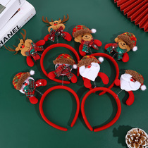 Christmas Decorations Hair Stirrings Christmas Elk Deer Small Bear Head Stirrup Hair Stirrup Girls Festival Headwear Spring Head Buckle Hair Accessories