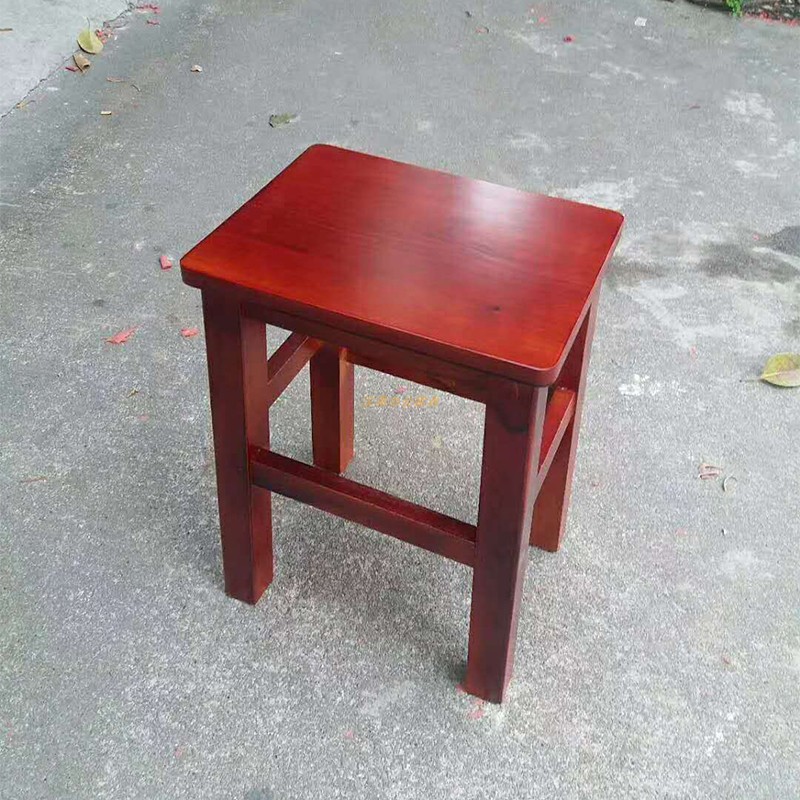 Solid wood small four-legged square stool home stool school student dining table stool bench small wooden stool training stool