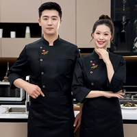 Черный лонгслив, фартук