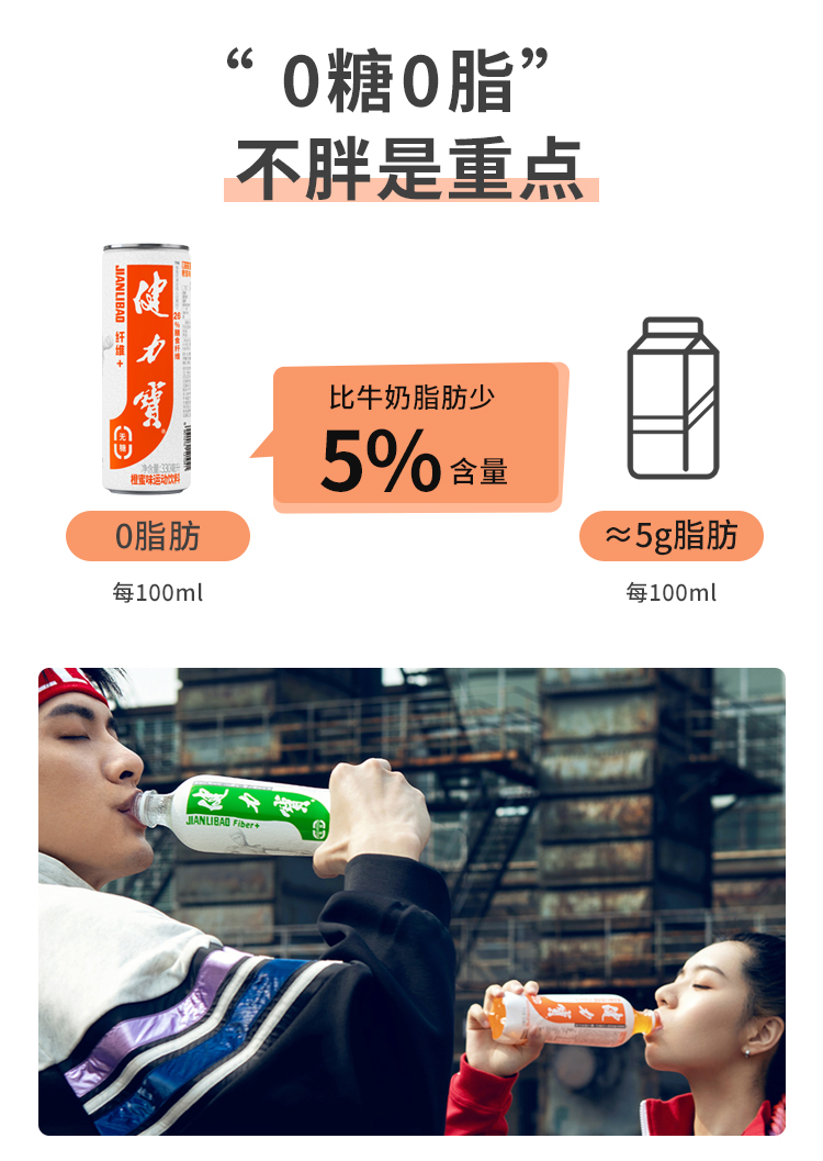 健力宝 0糖0脂 碳酸运动饮料 330ml*24罐 图5