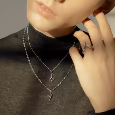 fluxeeker ｜ le clic-letter series letter pendant personality silver original design