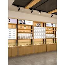 Hubei glasses display cabinet glasses store counter fast fashion glasses display cabinet iron frame glass island display shelf eye