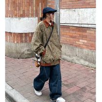 2021 autumn bear cashew flower retro jacket men's and women's national tide ins trend loose casual couple coat