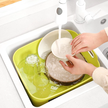 Imported kitchen washing and drainage basket washing and dishwashing basin in south korea