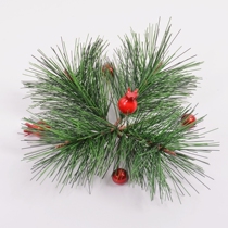 Simulation Green Pine Strips Pine Needles Fake Flowers Christmas Decorations Mini Bonsai Table Swing Pieces Diyflower Ring Material
