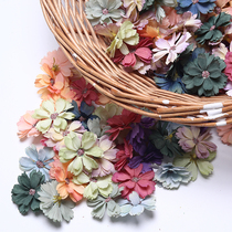 Emulated flower six-petal gradient star-language floral bouquet of ancient wind opera clothing headwear accessories diy handmade floral ring material