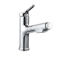*(National subsidy 15%) 303 Wrigley washbasin faucet pull-out hot and cold all-copper washbasin stainless steel