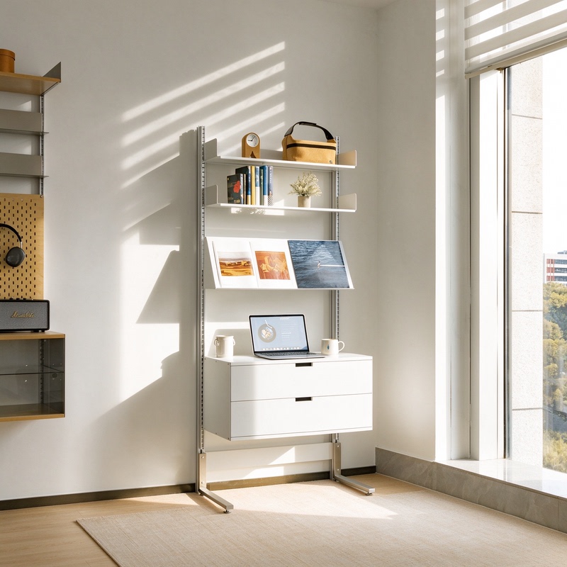 Life Magazine-Style No-Drill Floor-Standing Storage Rack, Small Apartment Bookshelf, Entryway Multi-Layer Display Rack, Adjustable Storage Rack Life Magazine-Style No-Drill Floor-Standing Storage Rack, Small Apartment Bookshelf, Entryway Multi-Layer Display Rack, Adjustable Storage Rack