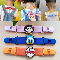2 pieces] Baby cartoon elastic suspender overalls anti-falling and pinching suspender skirt anti-falling and anti-slip shoulder strap artifact
