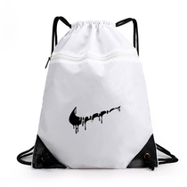 Student Basketball Bag Drawing Rope Sports Double Shoulder Bag Swimming Fitness Travel Containing Bag Riding half armor Gloves Equipped kit