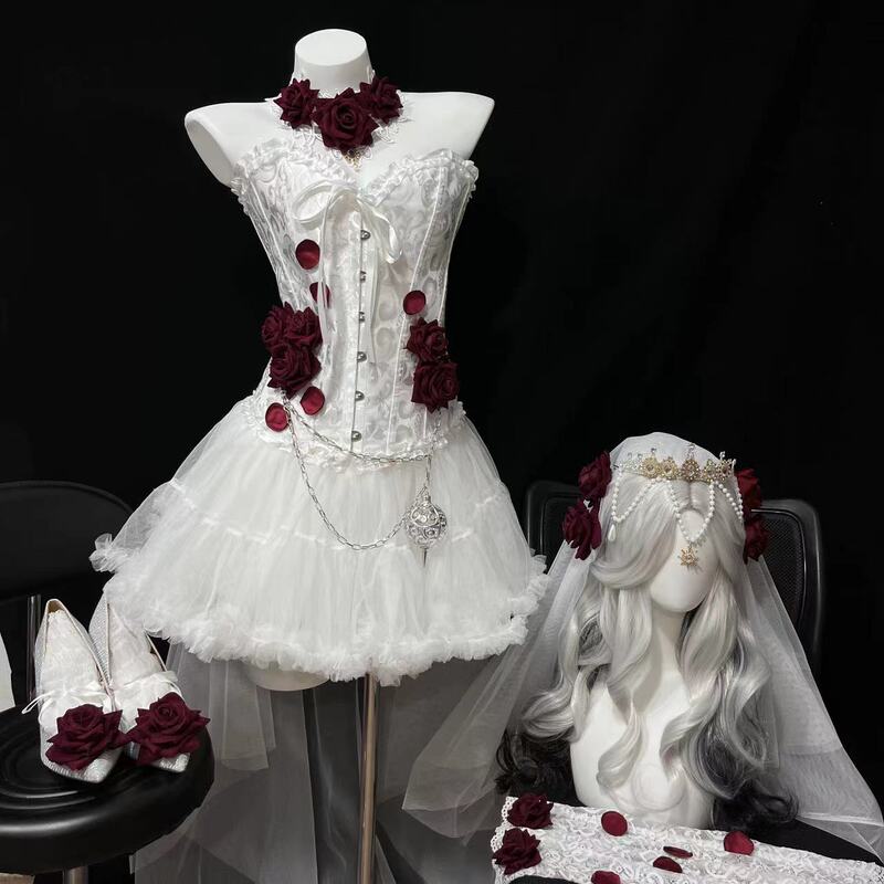 Identity V Psychologist Long Night Color-Changing Everday White Long Night Cosplay Costume for Women Identity V Psychologist Long Night Color-Changing Everday White Long Night Cosplay Costume for Women