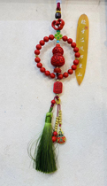 High content of cinnabar red sand gourd and blessing safe and happy car hanging 67 about 5 grams