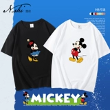 Дисней, летняя хлопковая футболка для влюбленных подходит для мужчин и женщин, короткий рукав