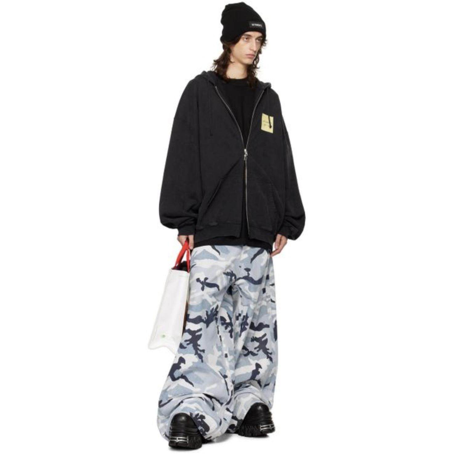 珍品迷彩）VTM AW22 bigshape jeans雪地迷彩蓝色牛仔裤-Taobao Singapore 