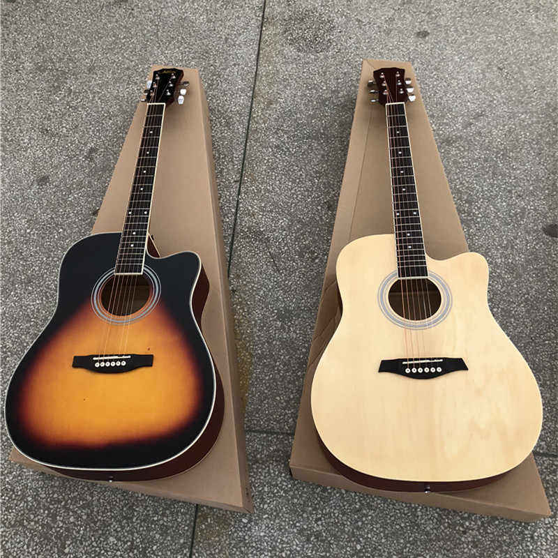 41 Inch Whole Linden Wood Beginner Beginner Guitar Guitarist GuitaG Student Folk Music Wood Yogi Kri Rieri