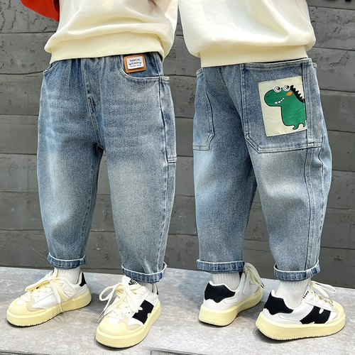 Джинсы для мальчиков, детские штаны, осенние