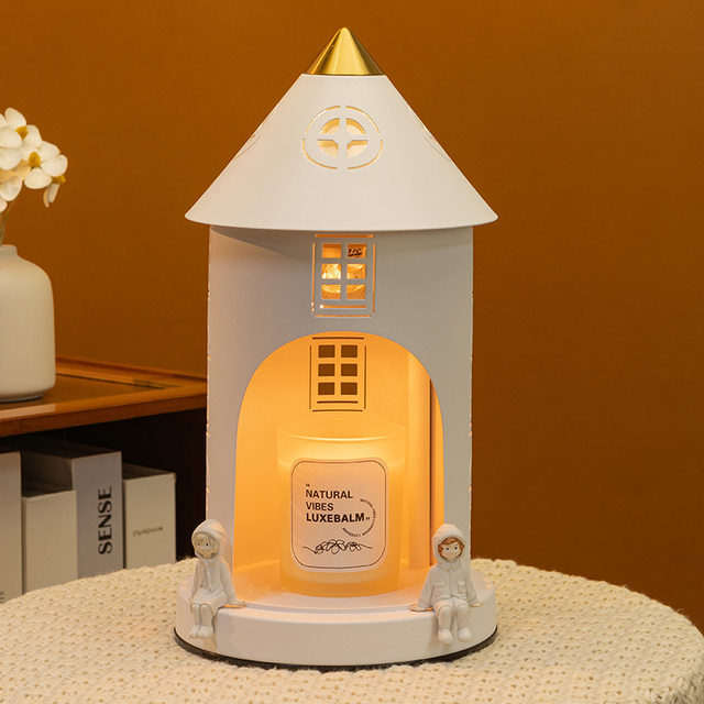 Pantheon Melting Wax Lamp Timed Cement Building Aromatherapy Lamp Bedroom Decorative Table Lamp Castle House Plaster Melting Candle Lamp