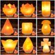 Rechargeable Salt Lamp, Himalayan Natural Crystal, Feng Shui, Wealth-Attracting, Purifying Table Lamp, Pigeon Blood Red, Everlasting Night Light