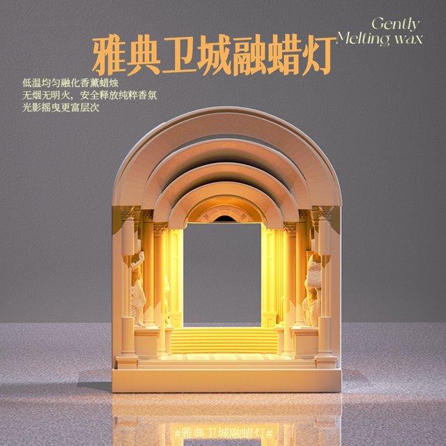 Retro Wax Melting Lamp, Gypsum Aroma Diffuser Table Lamp, Bedside Ambiance Night Light, Flameless Aromatherapy Candle Lamp, Timer-Controlled Wax Melting Lamp