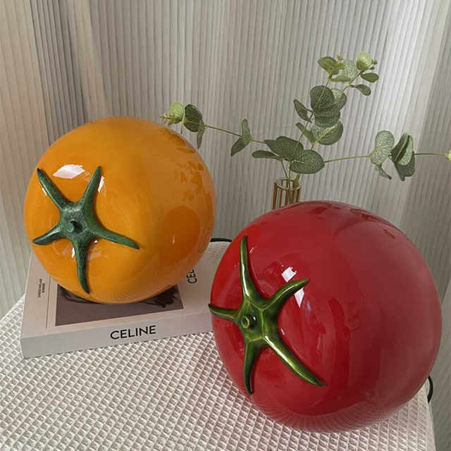 Tomato Is Ripe Table Lamp Tomato Creative Decorative Ornament Cute Girl Gift Bedroom Bedside Atmosphere Night Light