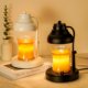 Black Retro Aromatherapy Lamp, Wax Melting Lamp, Adjustable Height, Timer Candle Lamp, Bedroom Atmosphere Table Lamp, Night Light, Candle Melting Lamp