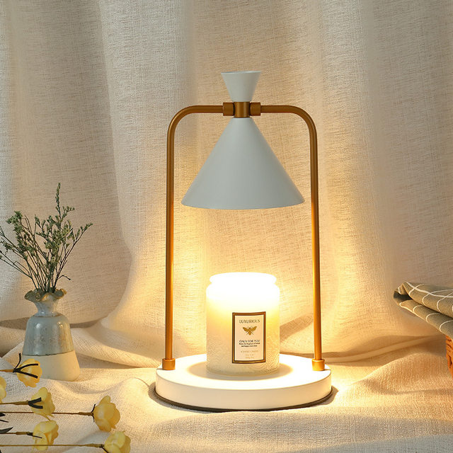 American-Style Aromatherapy Wax Melting Lamp, Retro Timer Table Lamp, Bedroom Bedside Lamp, Melting Candle Lamp, Iron Art Fragrance Lamp
