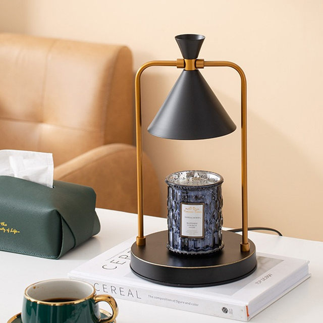 American-Style Aromatherapy Wax Melting Lamp, Retro Timer Table Lamp, Bedroom Bedside Lamp, Melting Candle Lamp, Iron Art Fragrance Lamp