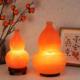 Gourd Salt Lamp, Himalayan Natural Crystal Everlasting Lamp, Bedroom Feng Shui Table Lamp, Living Room Fortune-Attracting Ornament, Night Light