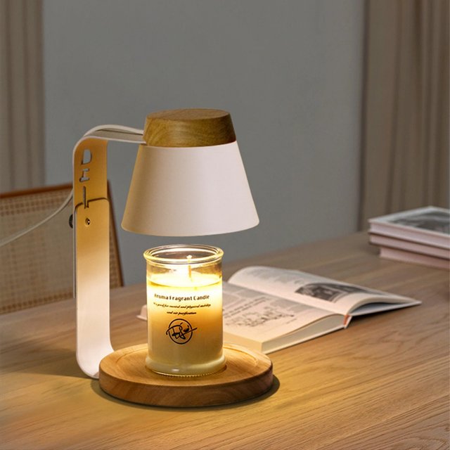 Simple aromatherapy candle wax lamp can be raised and lowered, timing candle lamp, bedroom sleep aid atmosphere lamp, table lamp, melt candle lamp, night light