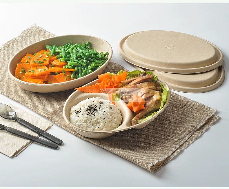 Đồ ăn nhẹ Shangji Hộp thức ăn nhanh Hộp đựng bột giấy có thể phân hủy Hộp cơm trưa Bộ đồ ăn dùng một lần Hộp đóng gói Hộp phân phối Salad Hộp bát - Hộp cơm điện sưởi ấm hộp cơm cắm điện bear