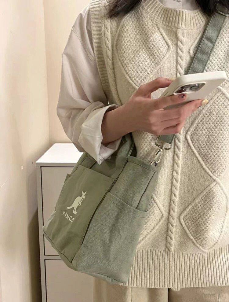 Мода холст kangol versatile large capacity canvas bag handbag tote bag OTHER