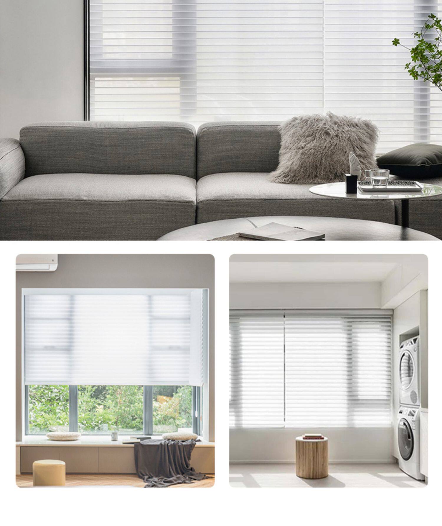 Шторы рулонные 北欧窗帘香格里拉帘柔纱帘卷拉式书房客厅阳台遮光卷帘百叶窗智能