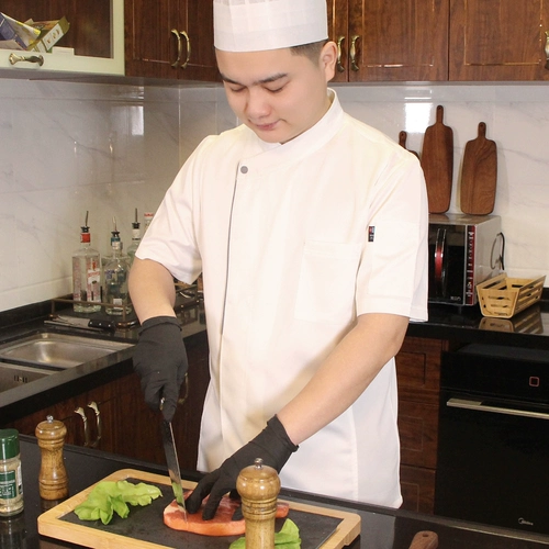 Шеф-повар Работа для одежды с коротким рукавом дышащий высококачественный западный ресторан