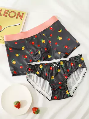 New 2-pack couple underwear summer cute passion men's and women's underwear couples large size sex confusing a pair of sets