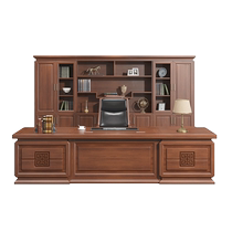 New Chinese Desk Portfolio Full Solid Wood Boss Table President Table Chairman Office Furniture Upscale Large Class Terrace