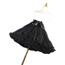 45cm skirt support cloud support lolita Lolita daily COS boneless soft gauze half-length tutu skirt petticoat black