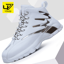 U7 mens shoes spring wave shoes 2022 New genuine leather high help sneaker men trends 100 hitch-headlined Bull Leather Shoes