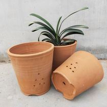 Old-fashioned mud tile flower pot thick earth tank tile large extra large red clay Clay Clay coarse sand Clivia