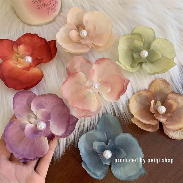 Super gentle ~ Simulated flower hairpin clip side break hair artifact temperament flower headband hair accessories 2024 ຮູບແບບໃຫມ່