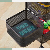 Living room rack kitchen storage rack rotatable floor pulley kitchen rotating multi-layer sundries fruits and vegetables