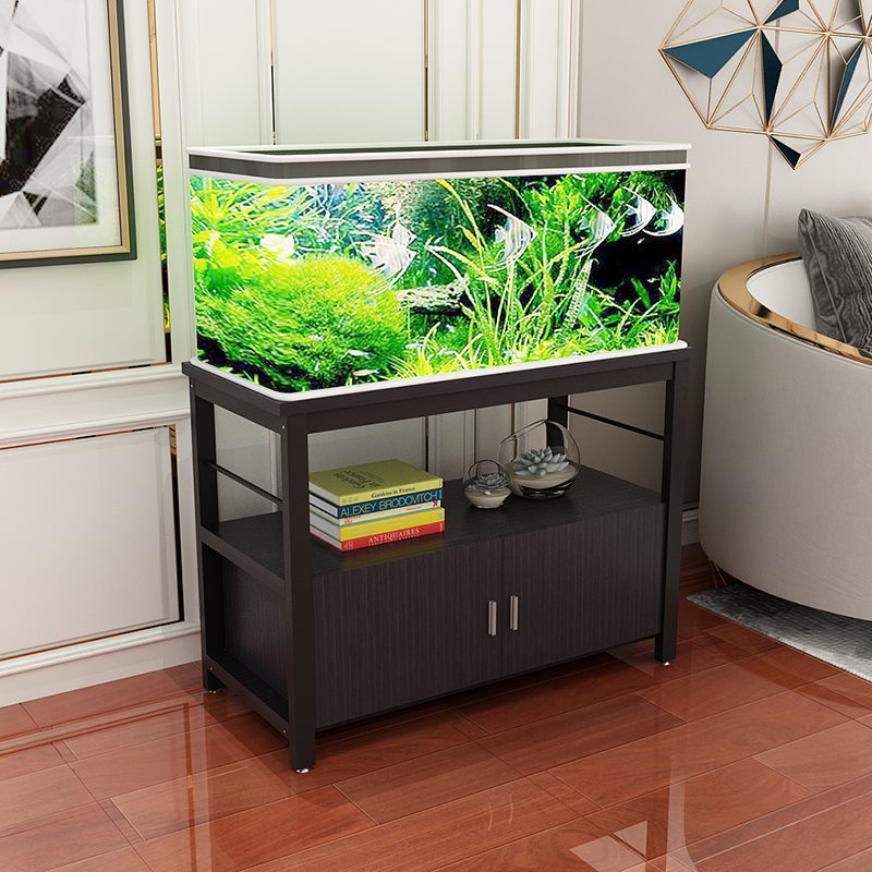 Shelf iron art metal table bearing fish tank underframe in aluminum alloy fish tank bottom cabinet Family fish tank cabinet