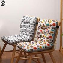  Seat cushion on thickened dining table chair Winter office chair cushion Warm one-piece seat cushion backrest one-piece room sedentary