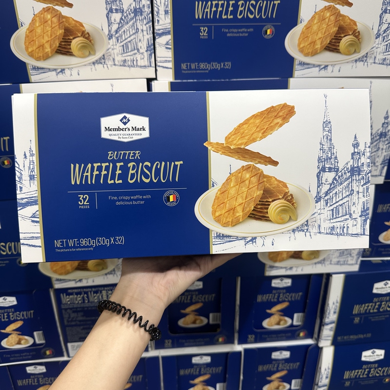Sam's Supermarket Snacks Member's Mark Belgian Imported Butter Crispy Waffles 960G/Box
