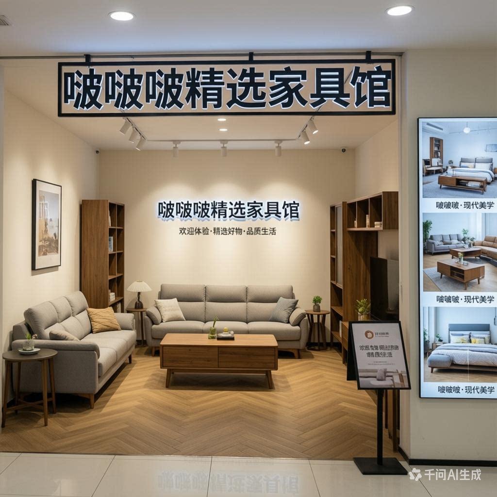 啵啵啵精选家具馆的LOGO